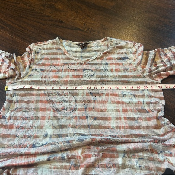 [Multiples] Striped Multicolor Paisley Long Sleeve - Picture 5 of 7